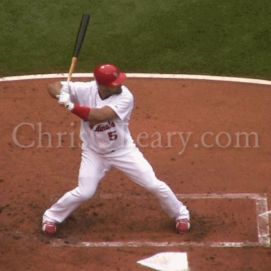 Albert Pujols Home Run Swing GIF