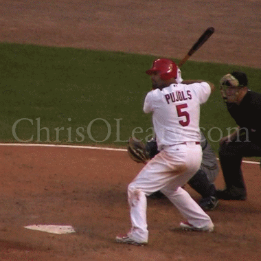 Albert Pujols Home Run Swing GIF