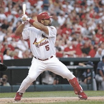 Albert Pujols demonstrates the High Level Swing.