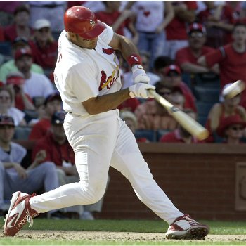 Albert Pujols demonstrates the High Level Swing.