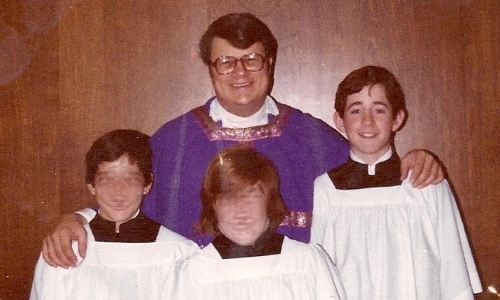 Chris O'Leary with Fr. LeRoy Valentine